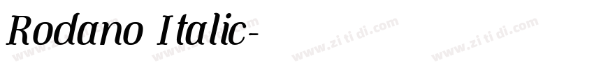 Rodano Italic字体转换